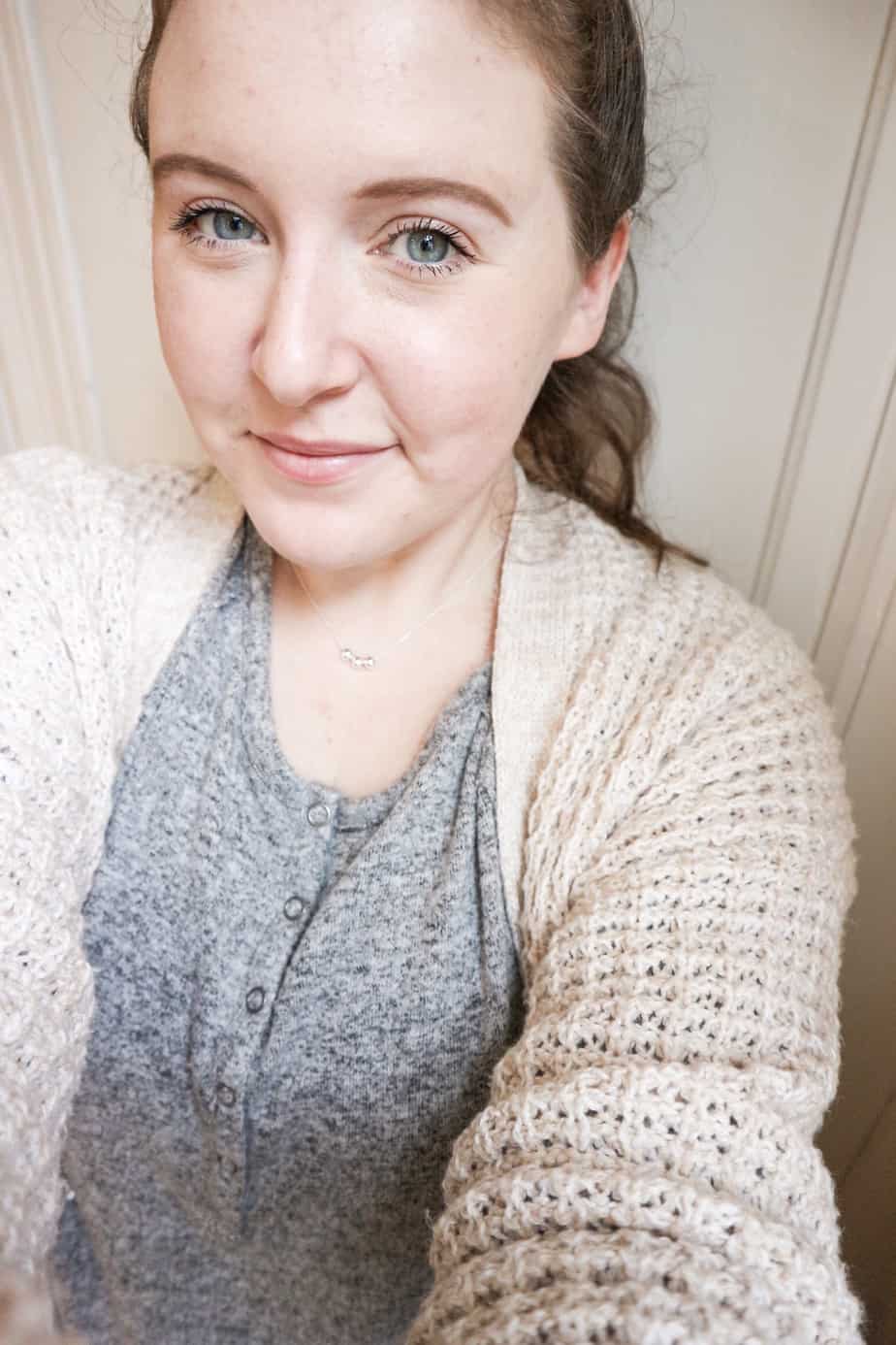 wearing the Thrive Causemetics Liquid Lash Extensions Mascara